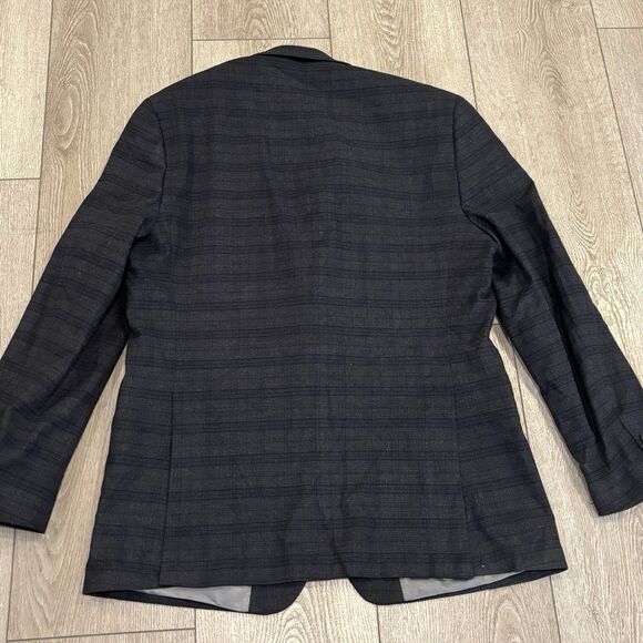 Michael Kors Blazer Mens 42L Gray Blue Plaid Sport Coat Jacket - Picture 3 of 4